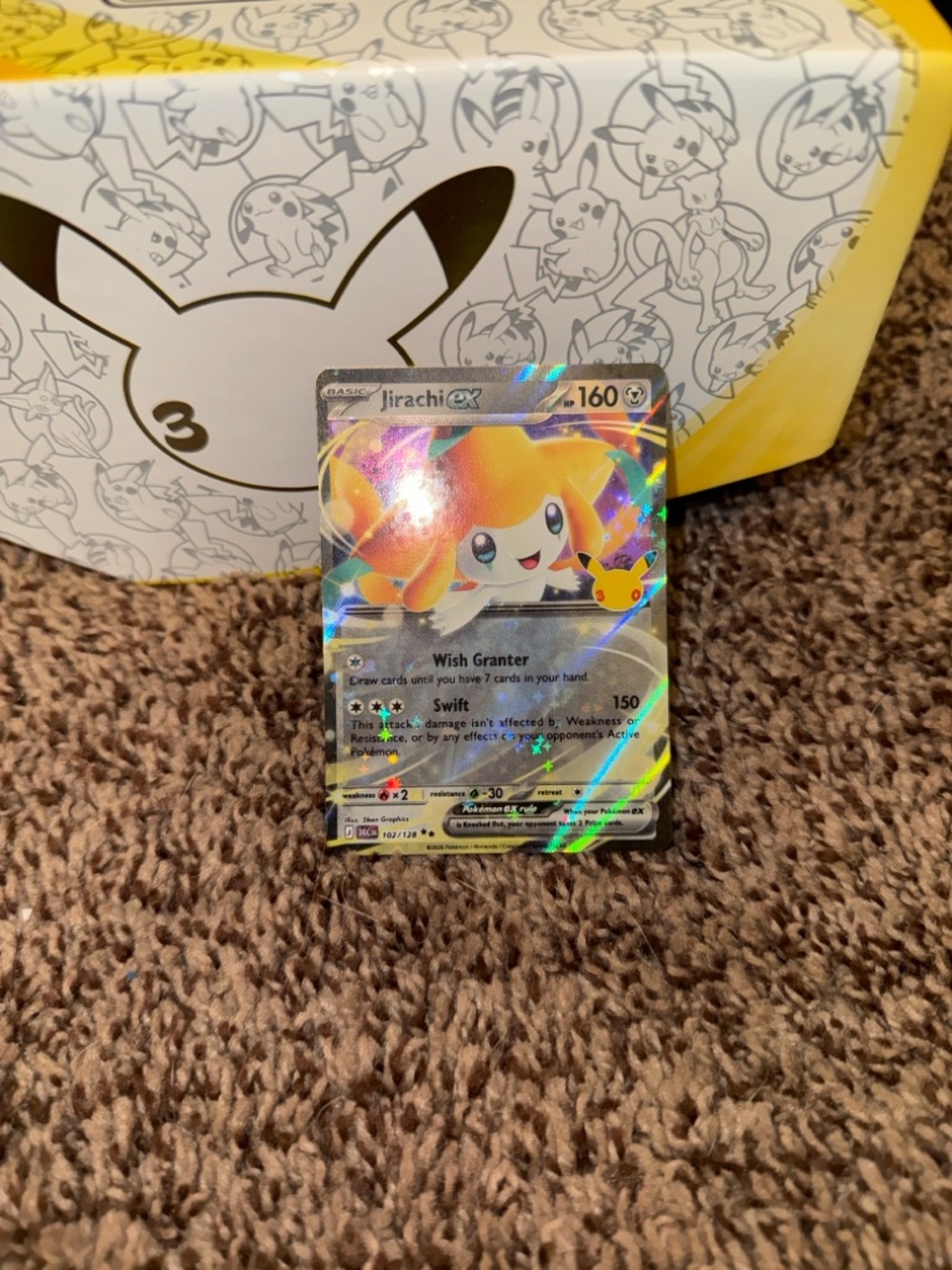Pokemon TCG Jirachi ex 102/128 – 30th Celebration – Holo